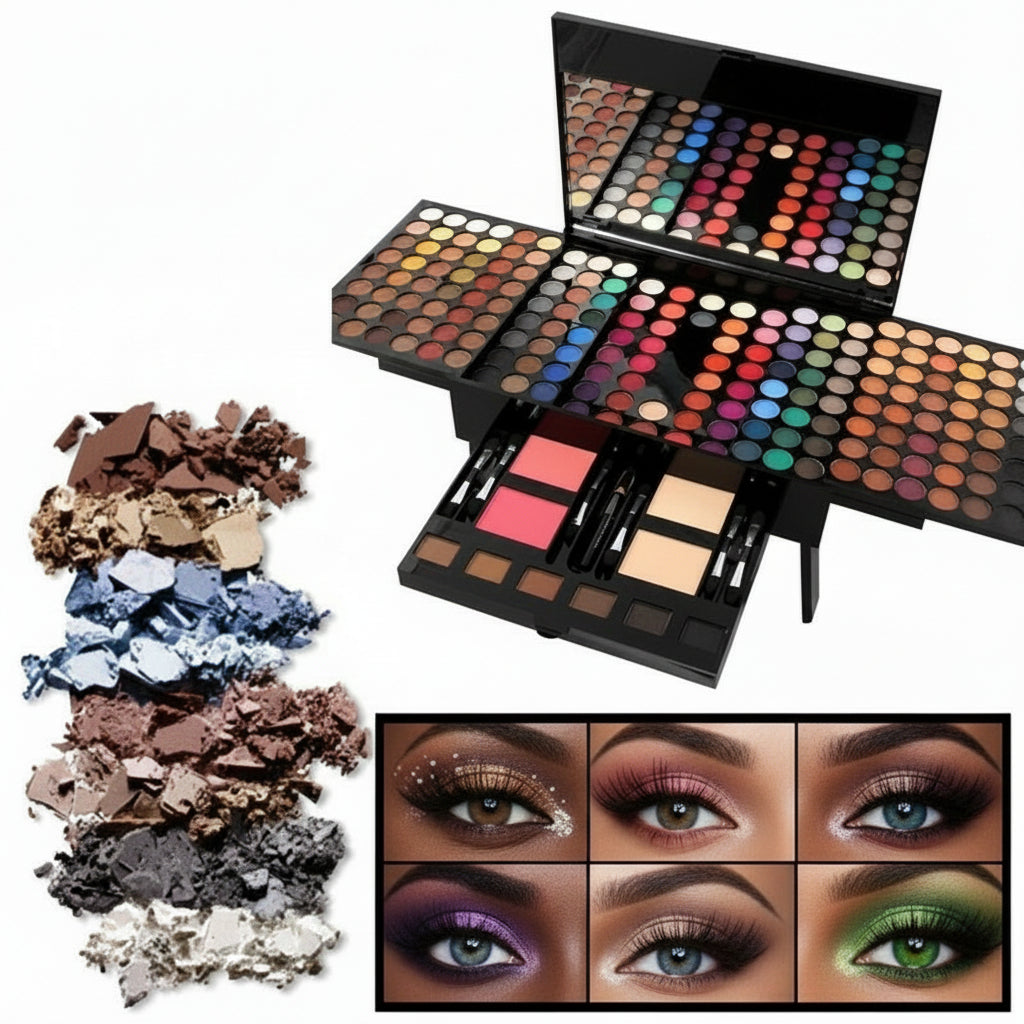 180 Colors Eyes Shadow Blush Set Personalized Piano-shaped Makeup Palette Box