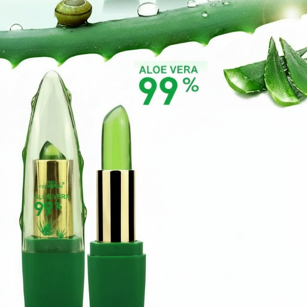 Aloe Vera Gel Color Changing Lipstick Gloss  Moisturizer Anti-drying Desalination Fine-grain Lip Blam Care