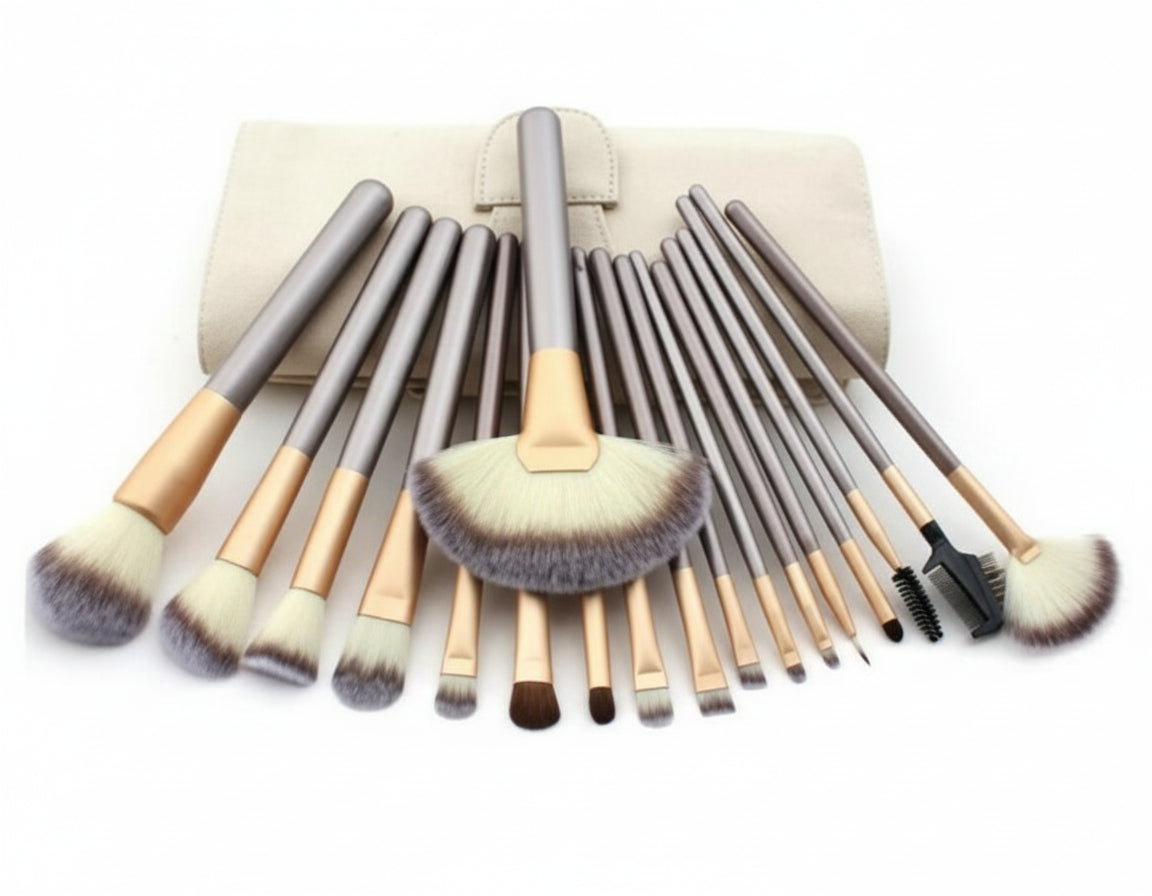 Persian Make-up Brush Suit Rice White Make Up Brush, Champagne Color Brush Handle Make-up Brush Without