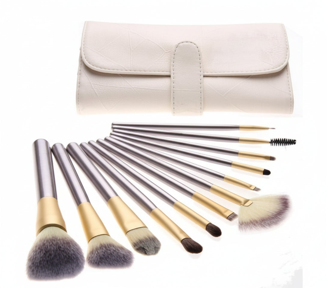 Persian Make-up Brush Suit Rice White Make Up Brush, Champagne Color Brush Handle Make-up Brush Without