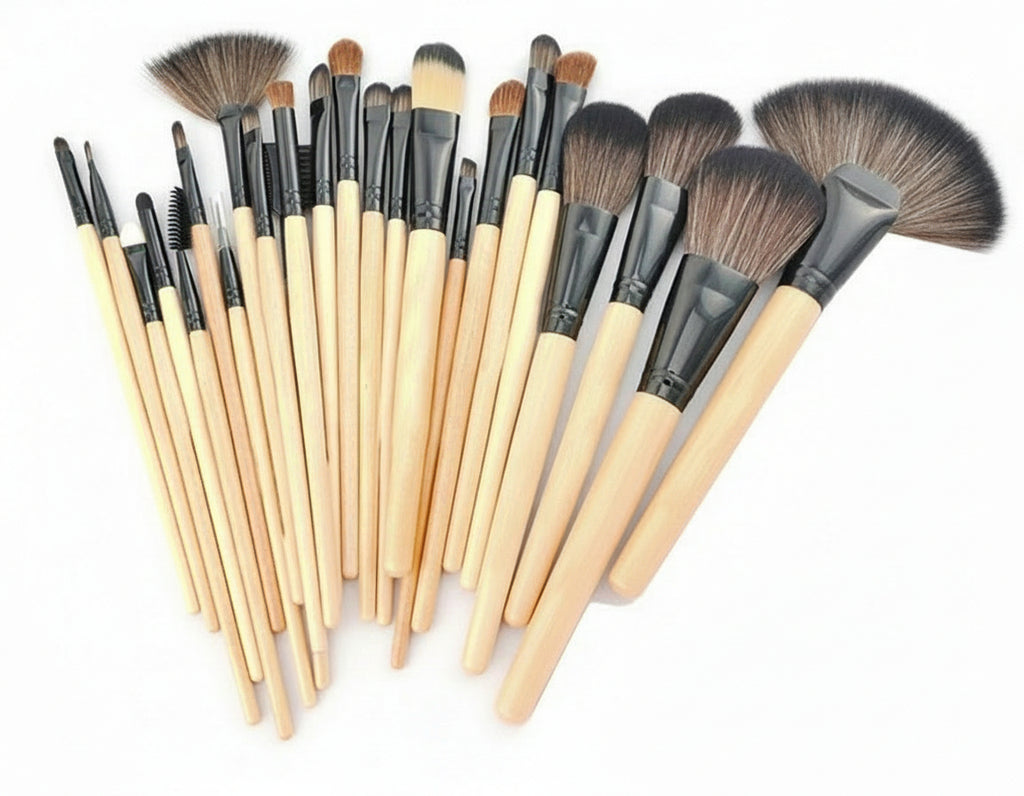Manufacturer 24 Makeup Brushes 24 Wood Color Makeup Brushes 24 Set Brush Pack Makeup Tools