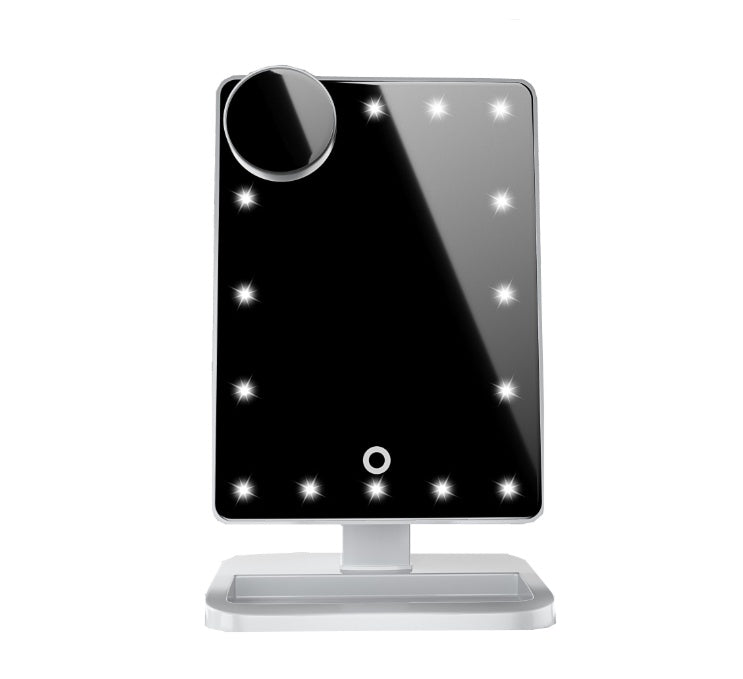 Rose Gold LED Makeup Mirror with Touch Control & Magnification