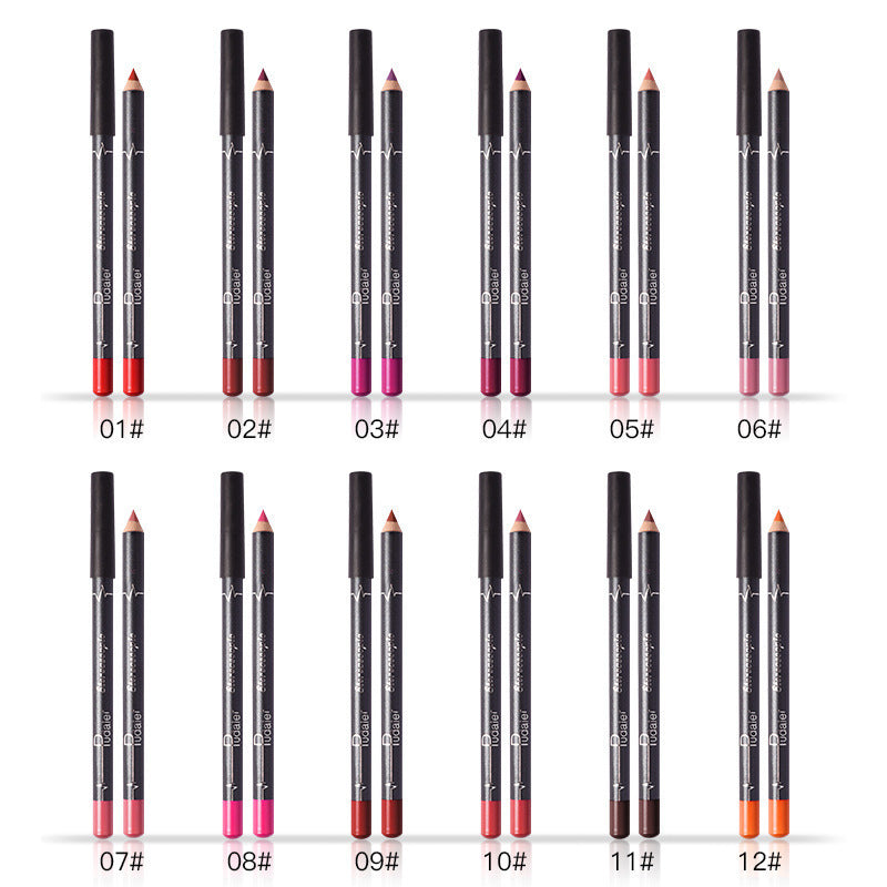12-Piece Professional Lip Liner Set – Multi-Color Matte Lip Pencils – Long-Lasting Stereoscopic Lip Definer Kit