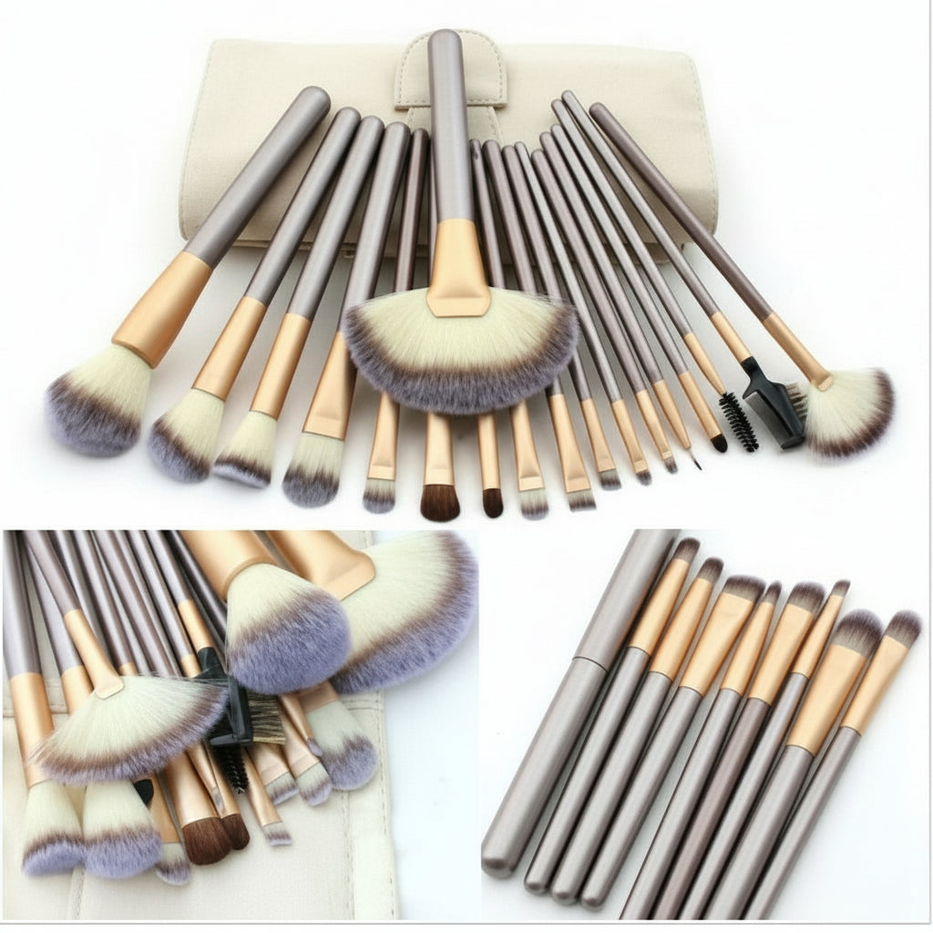 Persian Make-up Brush Suit Rice White Make Up Brush, Champagne Color Brush Handle Make-up Brush Without