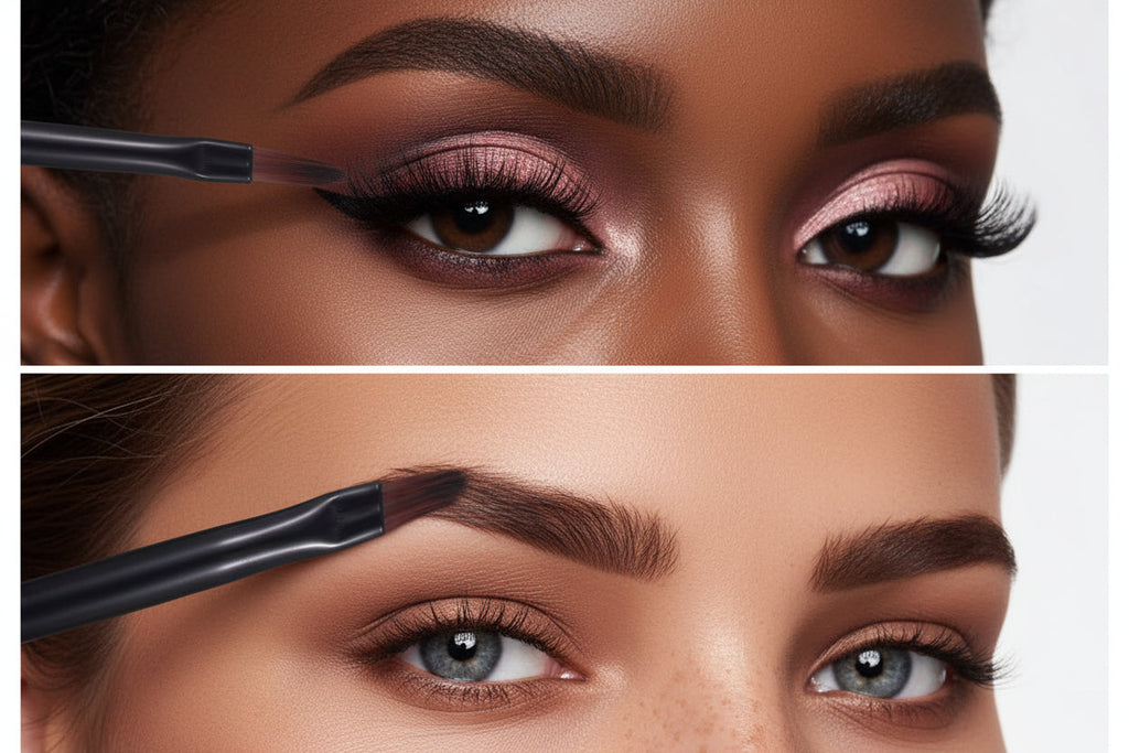 MultifunctQuick-Drying Eyebrow Cream Duo – Smudge-Proof Brow Sculpting Set – Dual Shade Pomade for Natural or Bold Brows