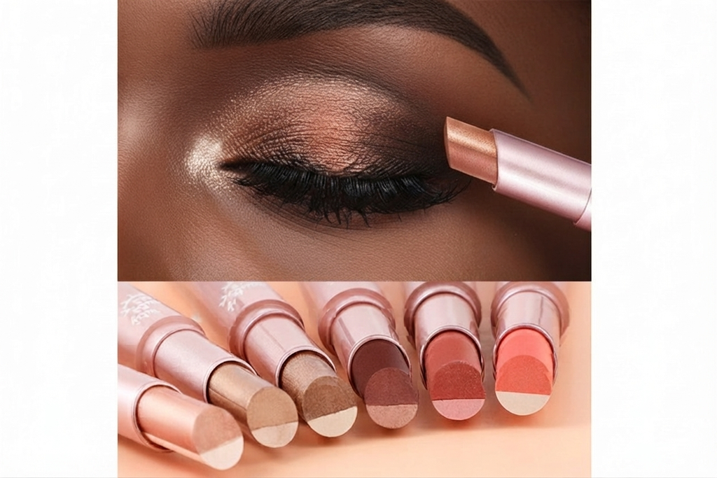 Two-Tone Gradient Eyeshadow Stick – Waterproof & Sweatproof Eye Makeup Pencil
